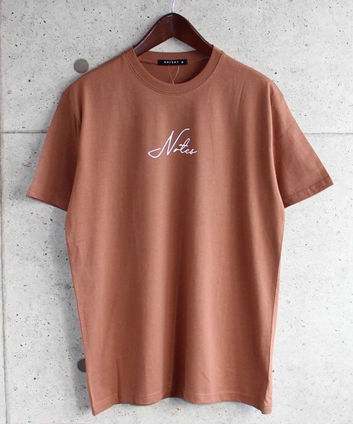 SHISKY(シスキー)の「プリント半袖Tシャツ カットソー(Tシャツ/カットソー・メンズ・モカ/ベージュ系/オフホワイト/オレンジ/ラベンダー/ホワイト系/ベージュ/ブラック/チャコール/ミント・M/L/XL)」の5枚目の写真