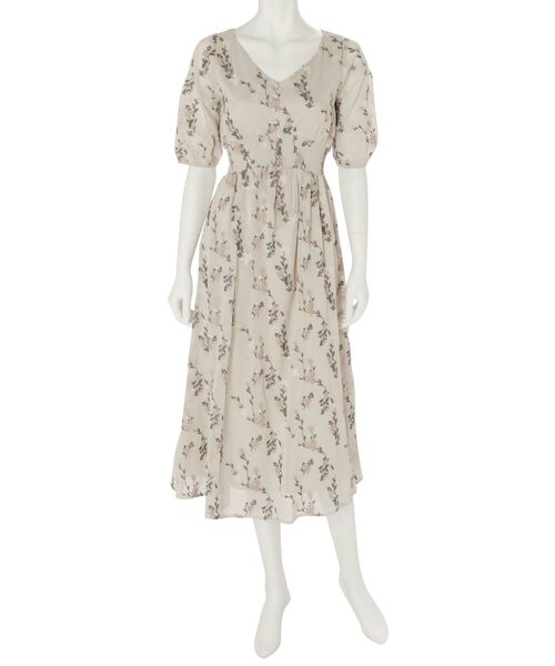 MERCURYDUO（マーキュリーデュオ）の「楊柳刺繍シャーリングワンピース（ワンピース・レディース・ブラック/ベージュ・SMALL/MEDIUM）」の11枚目の写真