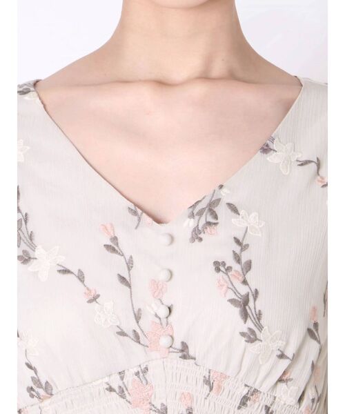 MERCURYDUO（マーキュリーデュオ）の「楊柳刺繍シャーリングワンピース（ワンピース・レディース・ブラック/ベージュ・SMALL/MEDIUM）」の22枚目の写真