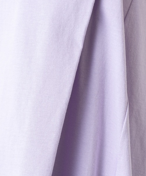 GALLARDAGALANTE（ガリャルダガランテ）の「タックフレアカットソー（Tシャツ/カットソー・レディース・チャコールグレー/パープル/ブラウン/ホワイト/レッド/グリーン/ブラック・FREE）」の8枚目の写真