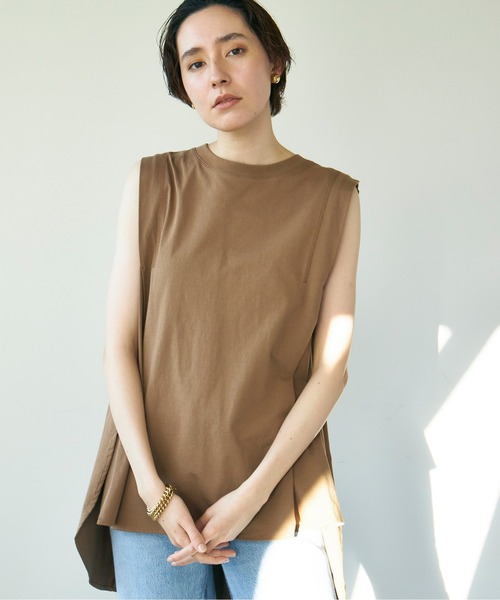 GALLARDAGALANTE（ガリャルダガランテ）の「タックフレアカットソー（Tシャツ/カットソー・レディース・チャコールグレー/パープル/ブラウン/ホワイト/レッド/グリーン/ブラック・FREE）」の17枚目の写真