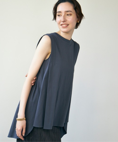 GALLARDAGALANTE（ガリャルダガランテ）の「タックフレアカットソー（Tシャツ/カットソー・レディース・チャコールグレー/パープル/ブラウン/ホワイト/レッド/グリーン/ブラック・FREE）」の15枚目の写真