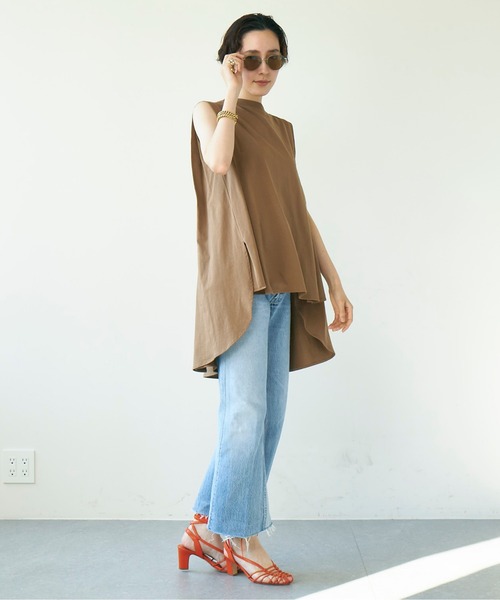 GALLARDAGALANTE（ガリャルダガランテ）の「タックフレアカットソー（Tシャツ/カットソー・レディース・チャコールグレー/パープル/ブラウン/ホワイト/レッド/グリーン/ブラック・FREE）」の21枚目の写真