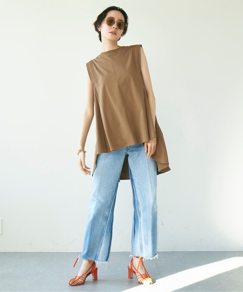 GALLARDAGALANTE（ガリャルダガランテ）の「タックフレアカットソー（Tシャツ/カットソー・レディース・チャコールグレー/パープル/ブラウン/ホワイト/レッド/グリーン/ブラック・FREE）」の20枚目の写真