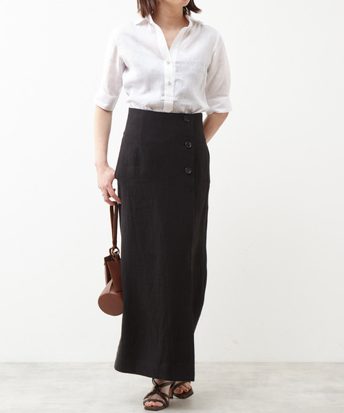 martinique（マルティニーク）の「martinique/リネンロングスカート  