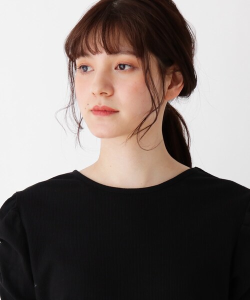 Cutie Blonde(キューティーブロンド)の「◆【S-L】バックリボンシャーリングカットソー(Tシャツ/カットソー・レディース・オフホワイト/ブラック/ライトブルー・01/02/03)」の12枚目の写真