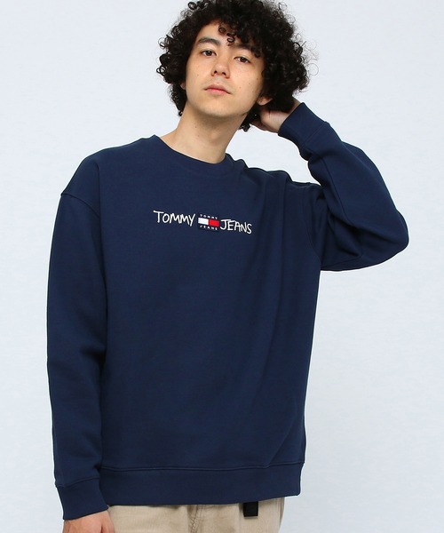 tommy jeans（トミー ジーンズ）の「イラストロゴトレーナー（スウェット・メンズ・ホワイト/ブラック/ネイビー・SMALL/MEDIUM/LARGE/X-LARGE）」の3枚目の写真