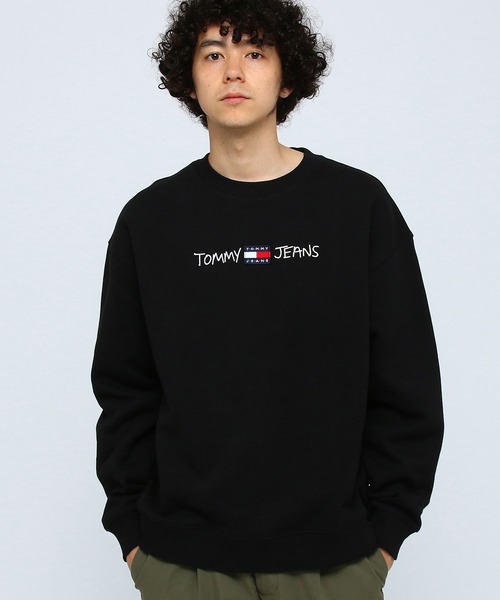 tommy jeans（トミー ジーンズ）の「イラストロゴトレーナー（スウェット・メンズ・ホワイト/ブラック/ネイビー・SMALL/MEDIUM/LARGE/X-LARGE）」の2枚目の写真