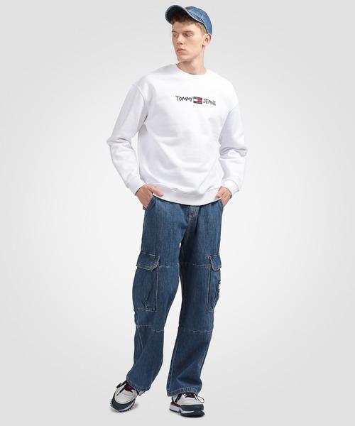 tommy jeans（トミー ジーンズ）の「イラストロゴトレーナー（スウェット・メンズ・ホワイト/ブラック/ネイビー・SMALL/MEDIUM/LARGE/X-LARGE）」の15枚目の写真