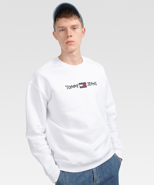 tommy jeans（トミー ジーンズ）の「イラストロゴトレーナー（スウェット・メンズ・ホワイト/ブラック/ネイビー・SMALL/MEDIUM/LARGE/X-LARGE）」の18枚目の写真
