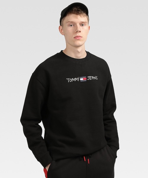 tommy jeans（トミー ジーンズ）の「イラストロゴトレーナー（スウェット・メンズ・ホワイト/ブラック/ネイビー・SMALL/MEDIUM/LARGE/X-LARGE）」の6枚目の写真