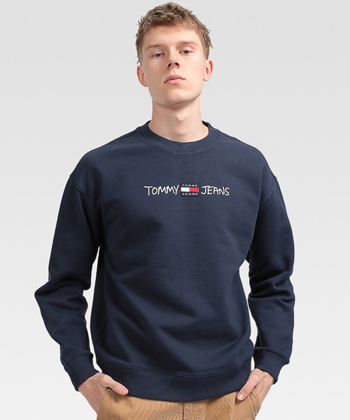 tommy jeans（トミー ジーンズ）の「イラストロゴトレーナー（スウェット・メンズ・ホワイト/ブラック/ネイビー・SMALL/MEDIUM/LARGE/X-LARGE）」の5枚目の写真