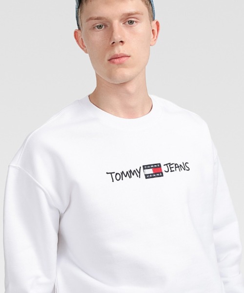 tommy jeans（トミー ジーンズ）の「イラストロゴトレーナー（スウェット・メンズ・ホワイト/ブラック/ネイビー・SMALL/MEDIUM/LARGE/X-LARGE）」の4枚目の写真