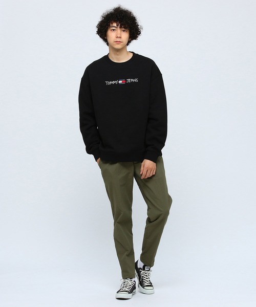 tommy jeans（トミー ジーンズ）の「イラストロゴトレーナー（スウェット・メンズ・ホワイト/ブラック/ネイビー・SMALL/MEDIUM/LARGE/X-LARGE）」の9枚目の写真
