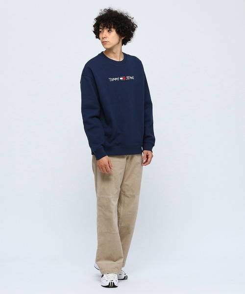 tommy jeans（トミー ジーンズ）の「イラストロゴトレーナー（スウェット・メンズ・ホワイト/ブラック/ネイビー・SMALL/MEDIUM/LARGE/X-LARGE）」の8枚目の写真