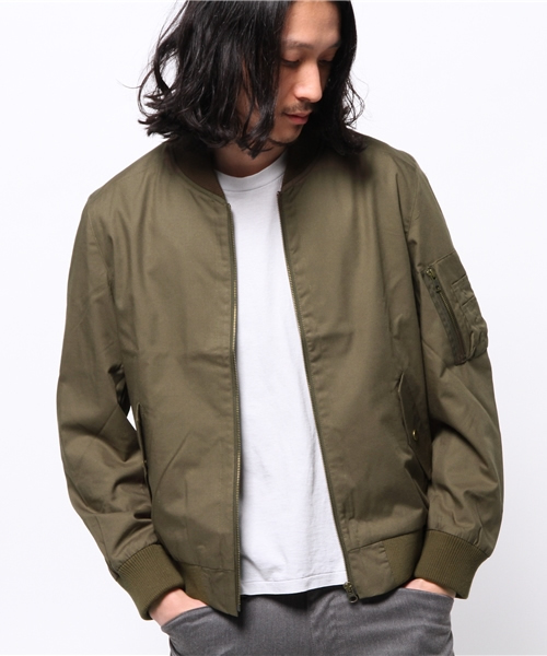 WEGO（ウィゴー）の「WEGO/MA-1ジャケット（ミリタリージャケット・メンズ・ブラック/カーキ/その他1・MEDIUM/LARGE）」の18枚目の写真