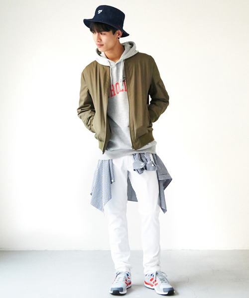 WEGO（ウィゴー）の「WEGO/MA-1ジャケット（ミリタリージャケット・メンズ・ブラック/カーキ/その他1・MEDIUM/LARGE）」の20枚目の写真