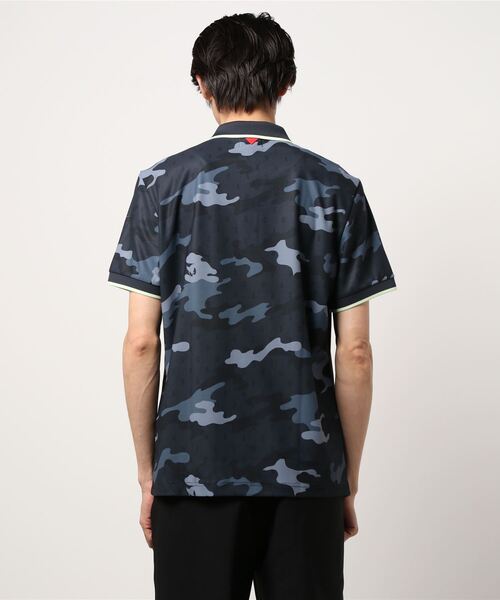 WAAC(ワック)の「《WAAC》MENS カモフラージュポロシャツ(ポロシャツ・メンズ・ブラック系・3/1/2/4)」の2枚目の写真