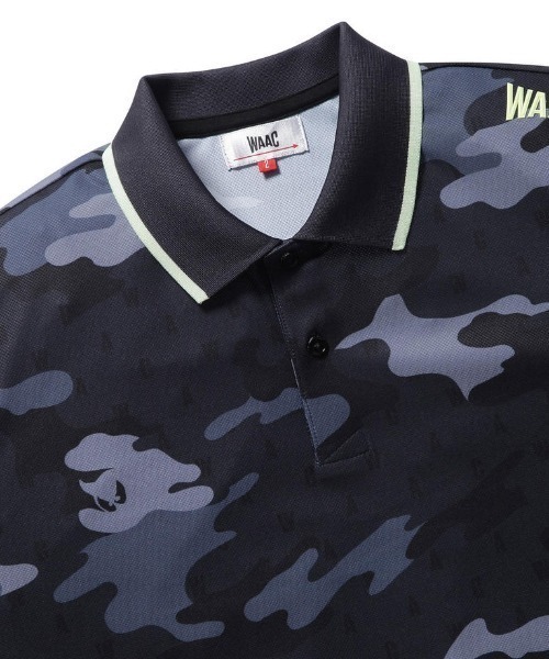 WAAC(ワック)の「《WAAC》MENS カモフラージュポロシャツ(ポロシャツ・メンズ・ブラック系・3/1/2/4)」の6枚目の写真