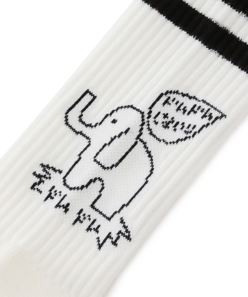 JUNRED（ジュンレッド）の「【DOMDOM×KEN KAGAMIコラボ】ソックス（ソックス/靴下・メンズ・ホワイト・FREE）」の4枚目の写真