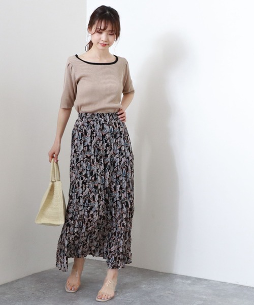 archives(アルシーヴ)の「【web限定item】配色パイピングリブプルオーバー(ニット/セーター・レディース・ホワイト/オフホワイト/ブラック/ベージュ/グリーン系その他・MEDIUM)」の16枚目の写真