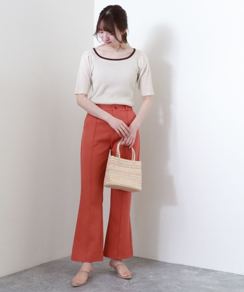 archives(アルシーヴ)の「【web限定item】配色パイピングリブプルオーバー(ニット/セーター・レディース・ホワイト/オフホワイト/ブラック/ベージュ/グリーン系その他・MEDIUM)」の18枚目の写真