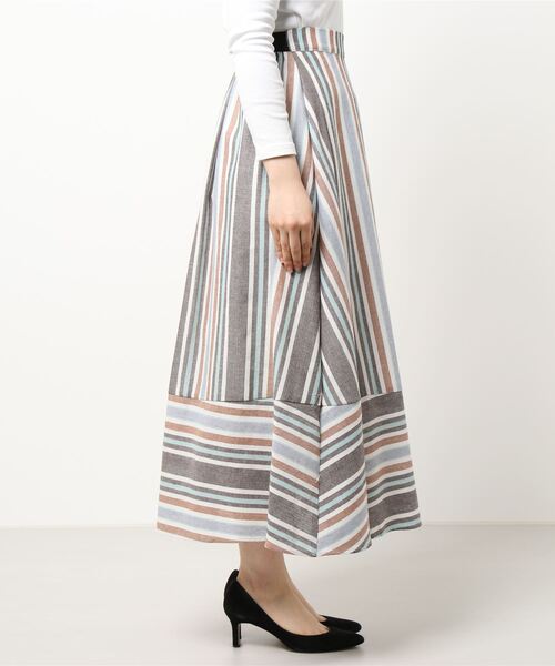DOLLUPOOPS（ドールアップウップス）の「マルチストライプスカート（スカート・レディース・ブラウン系その他/ブルー系その他/ピンク系その他・38）」の7枚目の写真