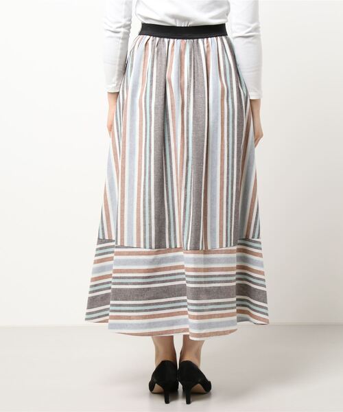 DOLLUPOOPS（ドールアップウップス）の「マルチストライプスカート（スカート・レディース・ブラウン系その他/ブルー系その他/ピンク系その他・38）」の9枚目の写真