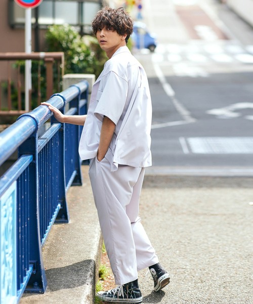 KGFR（カガフリ）の「直営店・WEB限定 KGFR(カガフリ)オーバーサイズオープンカラーシャツ（シャツ/ブラウス・メンズ・ブラック/ライトグレー/ベージュ/ライトグリーン・L/S/M）」の11枚目の写真