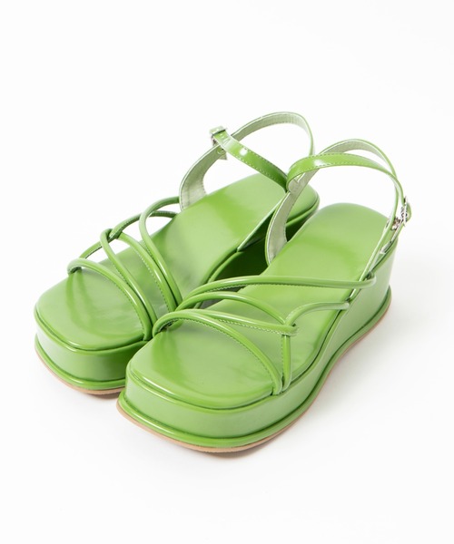 WEGO(ウィゴー)の「WEGO/厚底ストラップサンダル(サンダル・レディース・ブルー/グリーン/オレンジ/アイボリー/ブラック・MEDIUM/LARGE)」の9枚目の写真