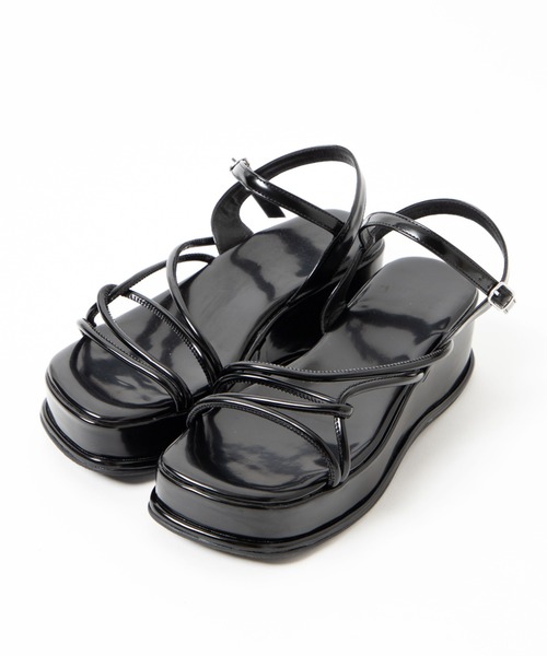 WEGO(ウィゴー)の「WEGO/厚底ストラップサンダル(サンダル・レディース・ブルー/グリーン/オレンジ/アイボリー/ブラック・MEDIUM/LARGE)」の8枚目の写真