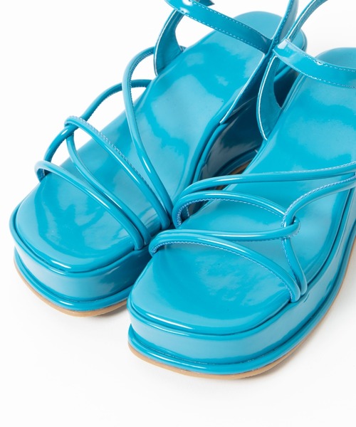 WEGO(ウィゴー)の「WEGO/厚底ストラップサンダル(サンダル・レディース・ブルー/グリーン/オレンジ/アイボリー/ブラック・MEDIUM/LARGE)」の14枚目の写真