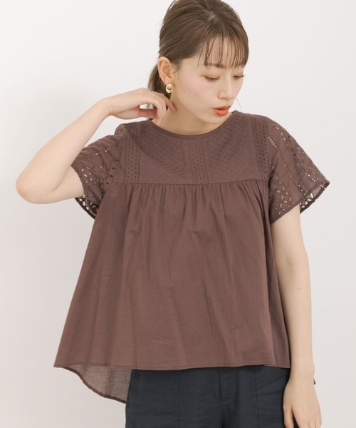 URBAN RESEARCH Sonny Label(アーバンリサーチサニーレーベル)の「レース切替ブラウス(シャツ/ブラウス・レディース・オフホワイト/ブラック/ブラウン・FREE)」の3枚目の写真