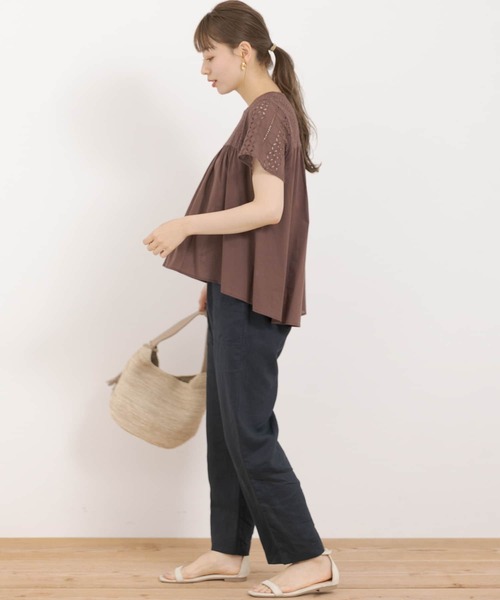 URBAN RESEARCH Sonny Label(アーバンリサーチサニーレーベル)の「レース切替ブラウス(シャツ/ブラウス・レディース・オフホワイト/ブラック/ブラウン・FREE)」の7枚目の写真