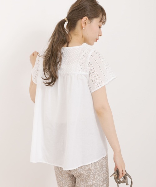 URBAN RESEARCH Sonny Label(アーバンリサーチサニーレーベル)の「レース切替ブラウス(シャツ/ブラウス・レディース・オフホワイト/ブラック/ブラウン・FREE)」の9枚目の写真