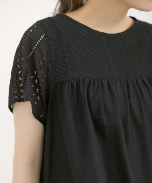 URBAN RESEARCH Sonny Label(アーバンリサーチサニーレーベル)の「レース切替ブラウス(シャツ/ブラウス・レディース・オフホワイト/ブラック/ブラウン・FREE)」の11枚目の写真