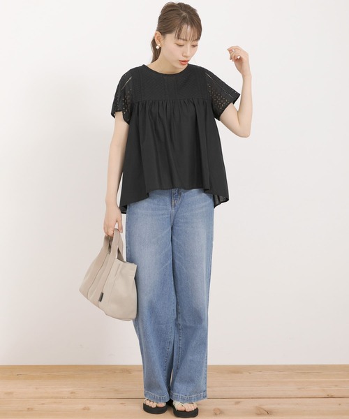 URBAN RESEARCH Sonny Label(アーバンリサーチサニーレーベル)の「レース切替ブラウス(シャツ/ブラウス・レディース・オフホワイト/ブラック/ブラウン・FREE)」の13枚目の写真