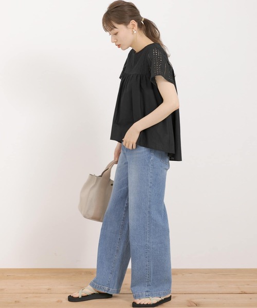 URBAN RESEARCH Sonny Label(アーバンリサーチサニーレーベル)の「レース切替ブラウス(シャツ/ブラウス・レディース・オフホワイト/ブラック/ブラウン・FREE)」の14枚目の写真