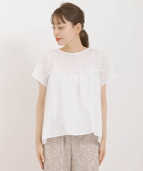 URBAN RESEARCH Sonny Label(アーバンリサーチサニーレーベル)の「レース切替ブラウス(シャツ/ブラウス・レディース・オフホワイト/ブラック/ブラウン・FREE)」の15枚目の写真