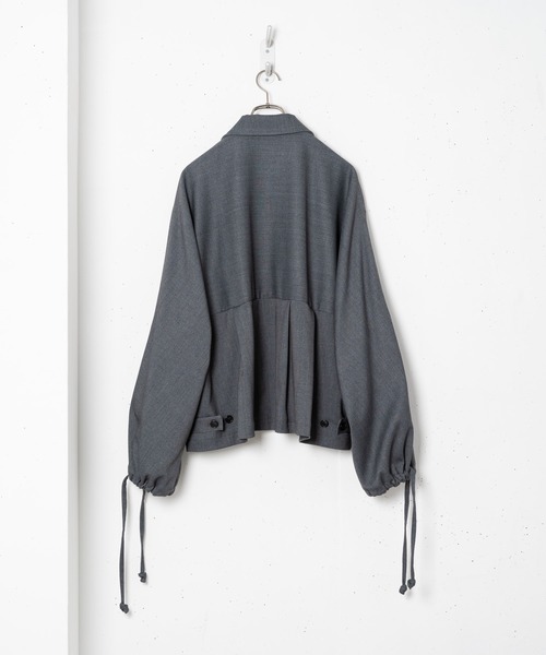 CASPER JOHN（キャスパージョン）の「Wide Arm Tuck Blouson/ワイドアームタックブルゾン（ブルゾン・メンズ・チャコールグレー/ライトベージュ・SMALL/MEDIUM/LARGE）」の17枚目の写真