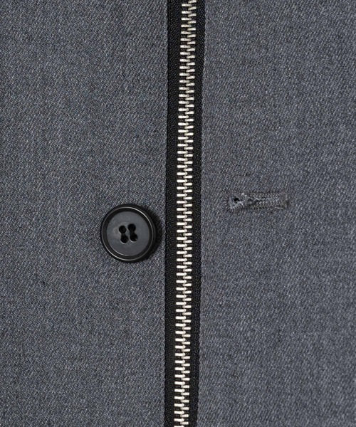 CASPER JOHN（キャスパージョン）の「Wide Arm Tuck Blouson/ワイドアームタックブルゾン（ブルゾン・メンズ・チャコールグレー/ライトベージュ・SMALL/MEDIUM/LARGE）」の18枚目の写真