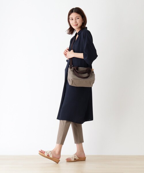 SHOO・LA・RUE（シューラルー）の「◆キャンバスファスナーボストン（ボストンバッグ・レディース・グレー/ブラック/ライトグリーン/ダークブラウン/ベージュ/ライトパープル・00）」の15枚目の写真