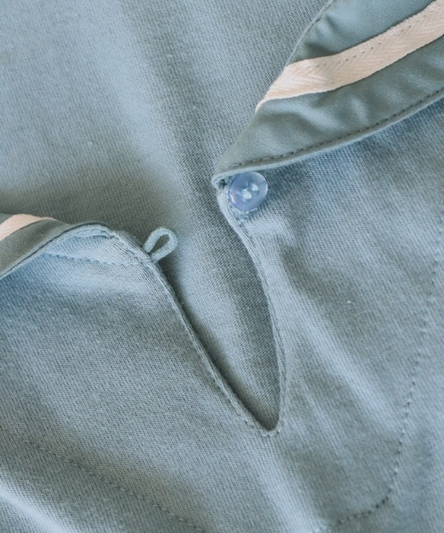 lulpini（ルルピー二）の「kids セーラーカラーTシャツ（Tシャツ/カットソー・キッズ・オフホワイト/サックスブルー・S/M/L）」の4枚目の写真