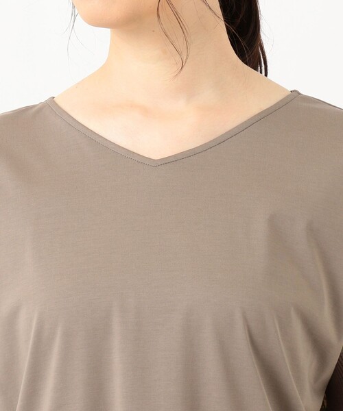 J.PRESS Ladies(J.プレス レディス)の「【消臭機能付き】プレーティングジャージー 異素材コンビ カットソー(Tシャツ/カットソー・レディース・ブラウン系/ネイビー系・SMALL)」の11枚目の写真
