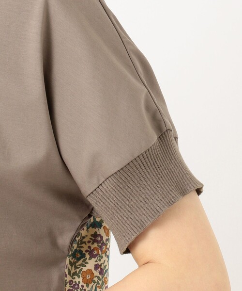 J.PRESS Ladies(J.プレス レディス)の「【消臭機能付き】プレーティングジャージー 異素材コンビ カットソー(Tシャツ/カットソー・レディース・ブラウン系/ネイビー系・SMALL)」の8枚目の写真