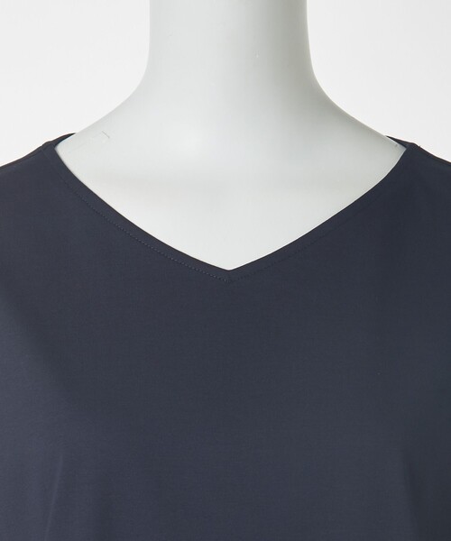 J.PRESS Ladies(J.プレス レディス)の「【消臭機能付き】プレーティングジャージー 異素材コンビ カットソー(Tシャツ/カットソー・レディース・ブラウン系/ネイビー系・SMALL)」の12枚目の写真
