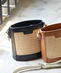 KOBE LETTUCE | フェイクレザーカゴショルダーバッグ(かごバッグ)