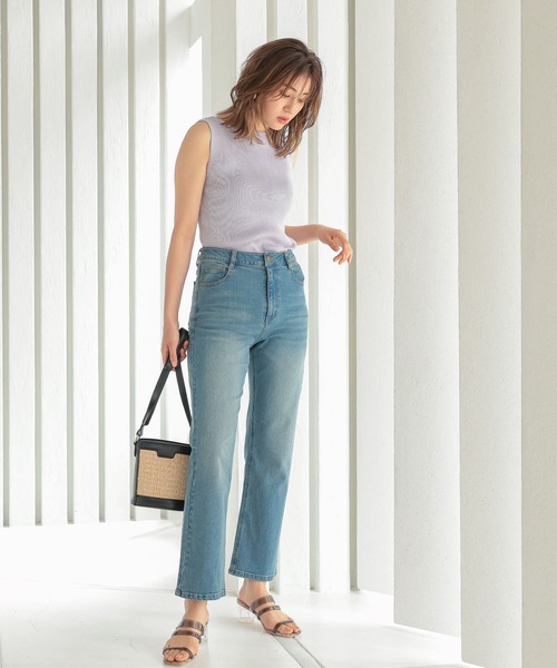 KOBE LETTUCE（コウベレタス）の「フェイクレザーカゴショルダーバッグ（かごバッグ・レディース・ブラック/アイボリー/ブラウン・FREE）」の6枚目の写真