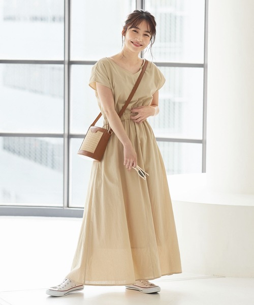 KOBE LETTUCE（コウベレタス）の「フェイクレザーカゴショルダーバッグ（かごバッグ・レディース・ブラック/アイボリー/ブラウン・FREE）」の8枚目の写真