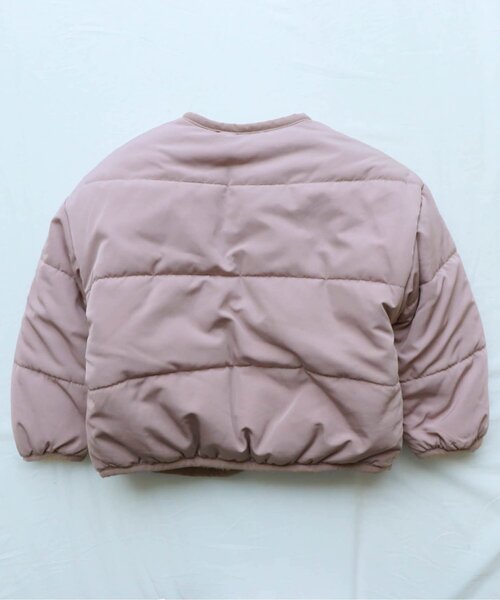 apres les cours（アプレレクール）の「WEB限定 プードルファーリバーシブルアウター（ダウンジャケット/コート・キッズ・ピンク/ベージュ/サックスブルー・140/120/100/90/80/130/110）」の17枚目の写真